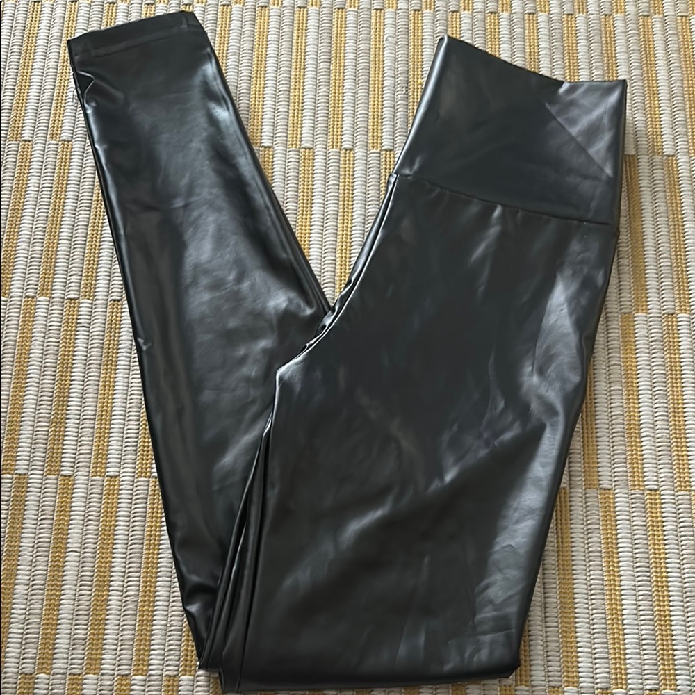 Black Faux Leather Leggings